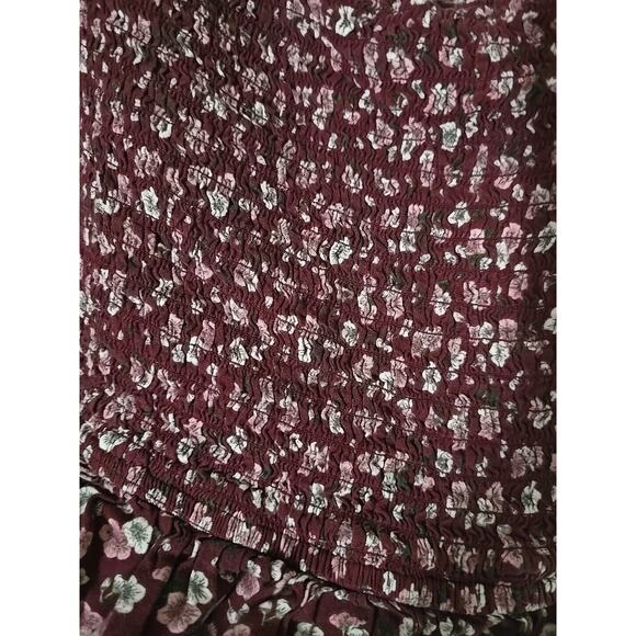 Wild Fable Smocked Long Sleeve Boho Festival Floral Crop Top Womans Plus Sz XXL - Picture 3 of 5